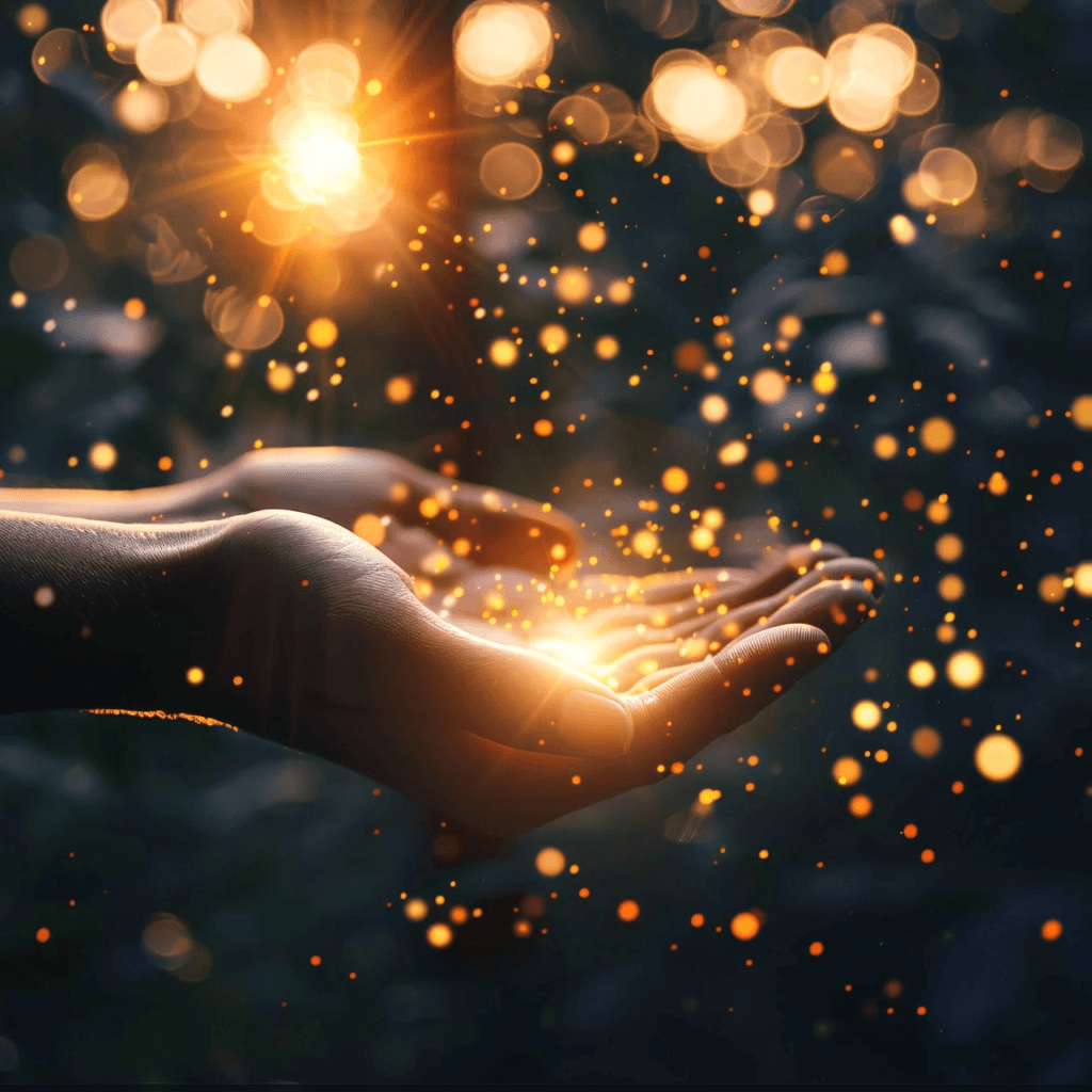 gift of reiki healing, picture of reiki healing energy coming from hands